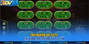 Trải nghiệm bài catte tại dv88 trả thưởng gấp 12 lần