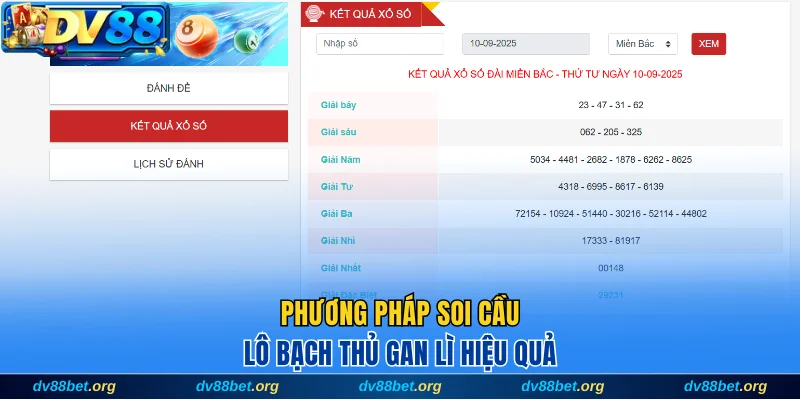 Phương pháp soi cầu bạch thủ lô gan lì