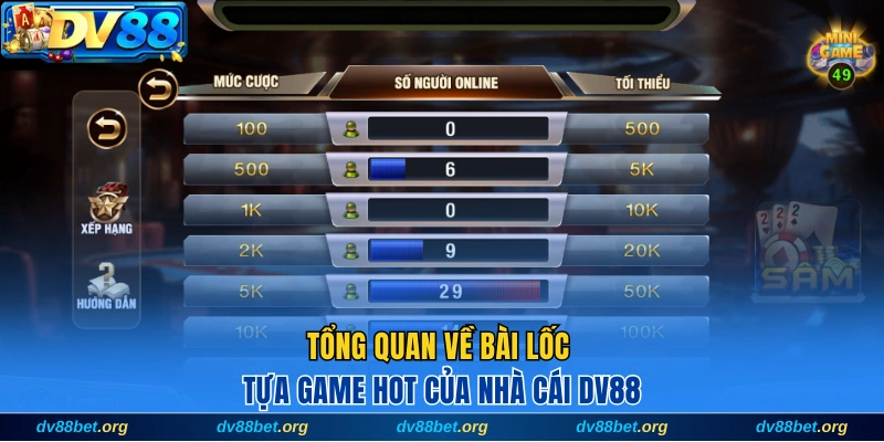 Tổng quan về bài lốc của nhà cái DV88
